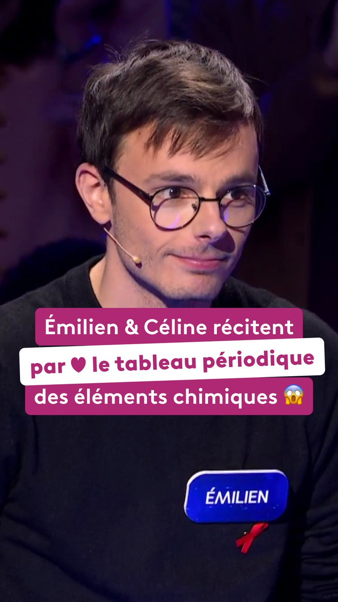 Émilien et Céline, grands champions des "12 coups de midi", impressionnent en récitant, quasiment dans l'ordre, le tableau périodique des éléments chimiques ! Retrouvez "Le quiz des champions - Spécial Sidaction" sur 👉