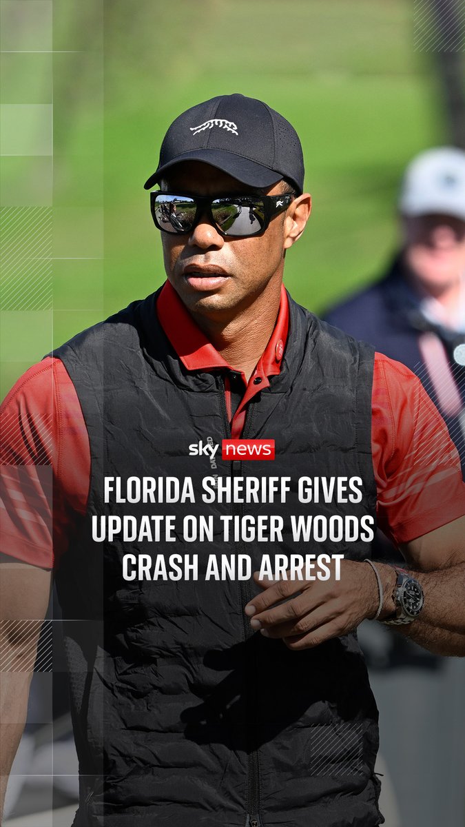 Police in Florida have explained how Tiger Woods has been involved in a rollover car crash - the third major crash the world-famous golfer has been involved in. Martin County Sheriff John Budensiek told reports Woods showed 'signs of impairment' after the incident, where he was arrested after refusing to take a urinalysis test. 🔗