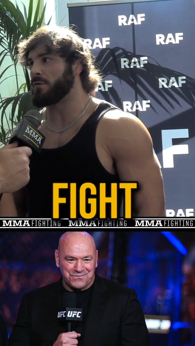 Georgio Poullas is asked if he's spoken to Dana White about a possible #UFC fight with Arman Tsarukyan after their RAF 7 rematch. (Via Mike Heck)