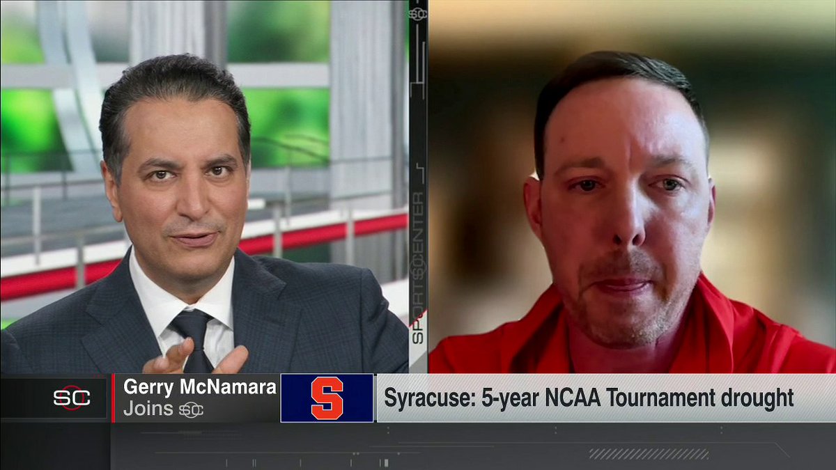 .Gerry McNamara joins Kevin Negandhi on SportsCenter to discuss coming back to Syracuse as their newest head coach 🍊