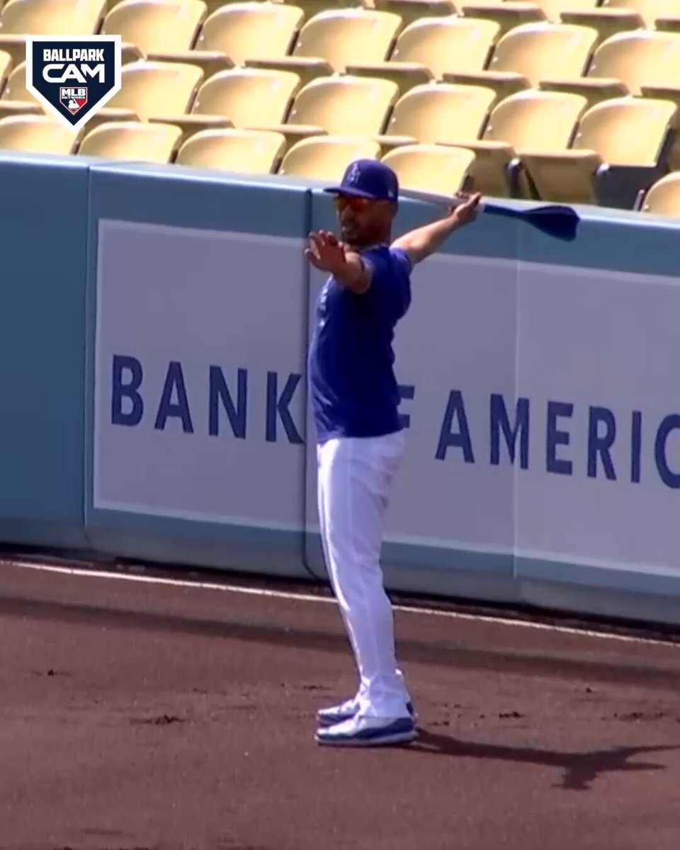 Mookie Betts is back in the outfield with his giant javelins 🎯😂 🎥 via Ballpark Cam