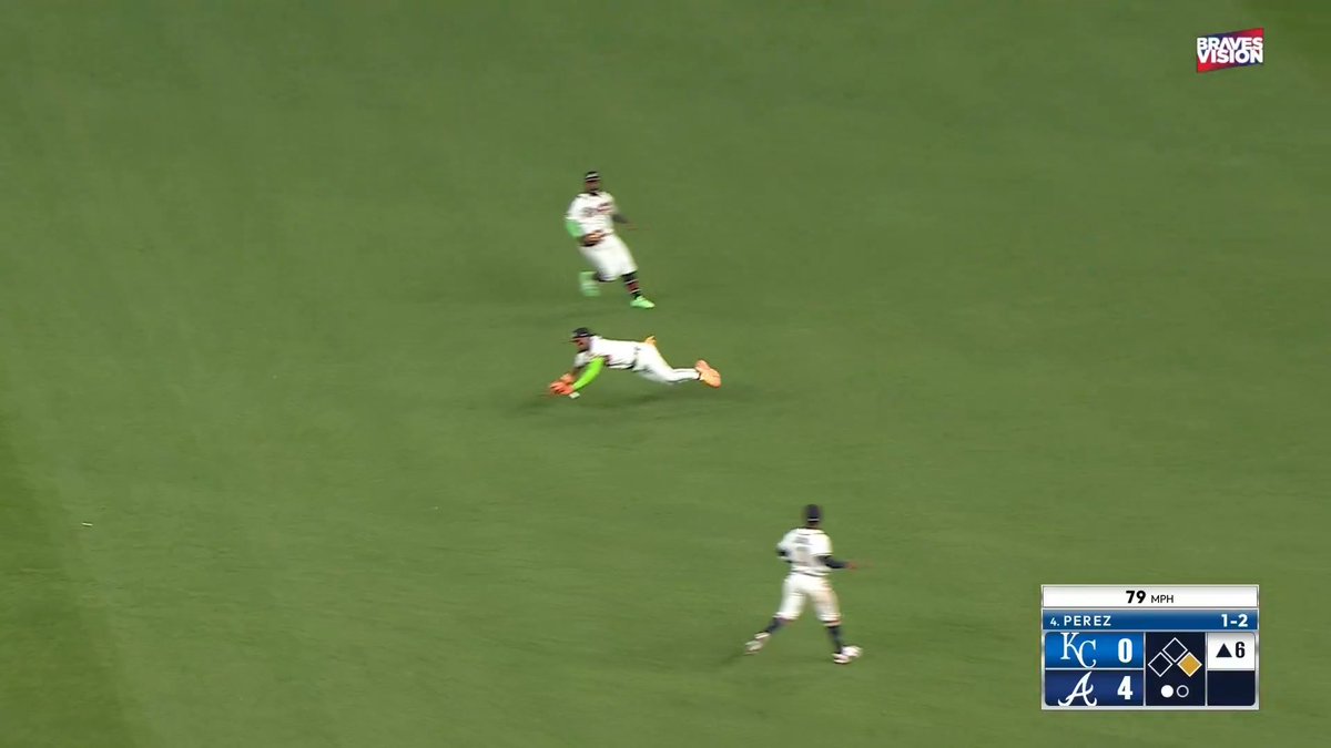 Ronald Acuña Jr. just robbed Salvy of a hit 😮 (via MLB)