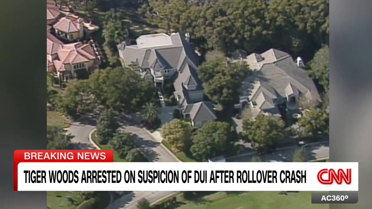 Golf legend Tiger Woods is arrested on suspicion of DUI after a rollover crash in Florida. And it's not his first accident or arrest. CNN's Nick Watt explains.