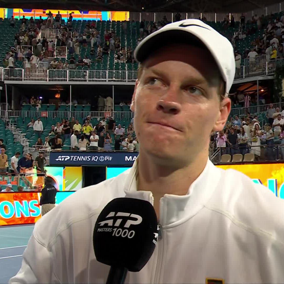 "It has been an incredible swing" 😎 Jannik Sinner moves one victory from completing the elusive Sunshine Double at #MiamiOpen