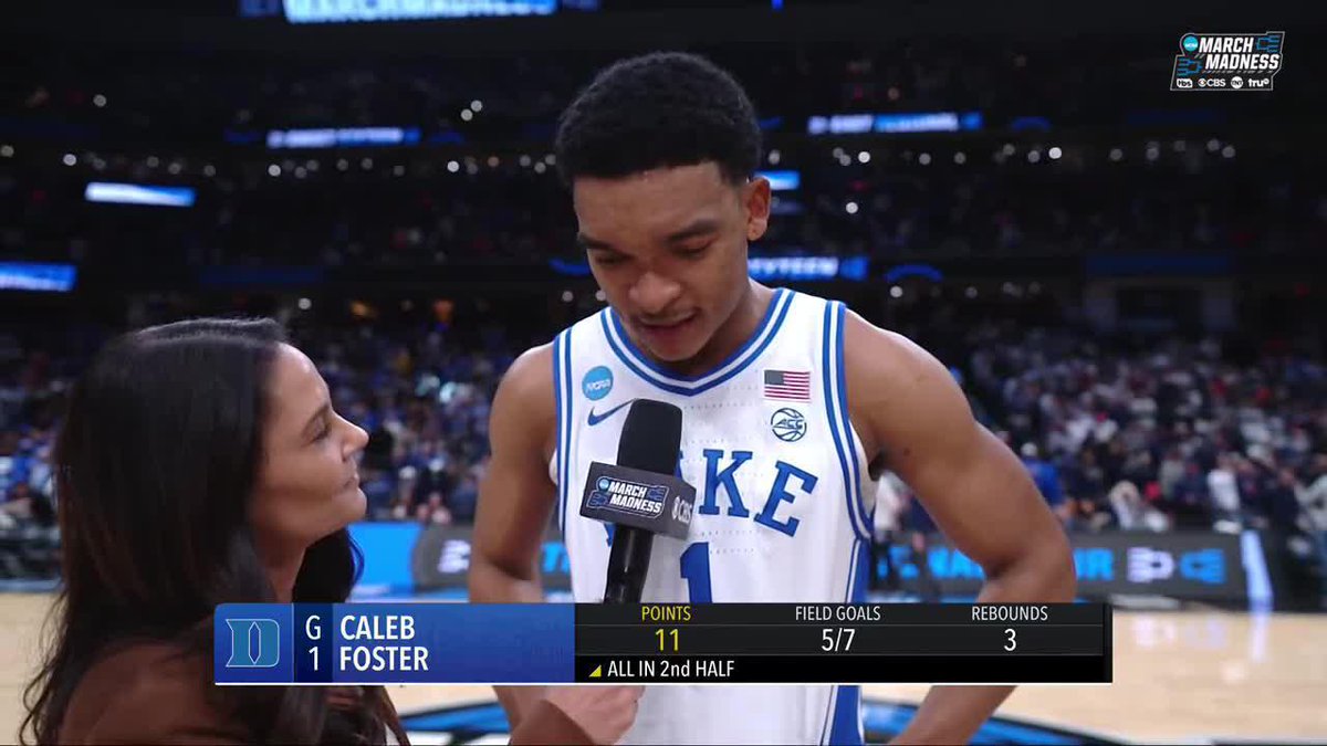 "I tried to do whatever I could do to help win." Caleb Foster joins @TracyWolfson after an inspirational performance coming back from injury.