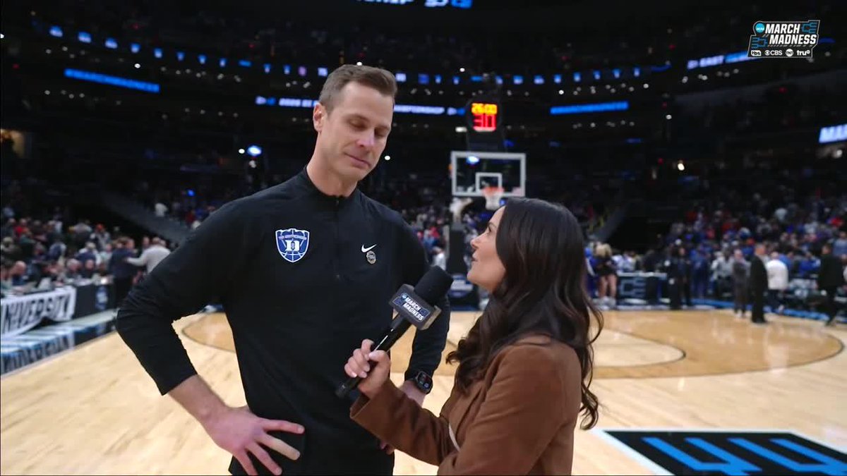 "That's one of the most special performances I've ever seen... That's a leader right there." 🥹 Jon Scheyer's emotions are pouring out talking about Caleb Foster's fight to get back on the court tonight 🙌 #MarchMadness
