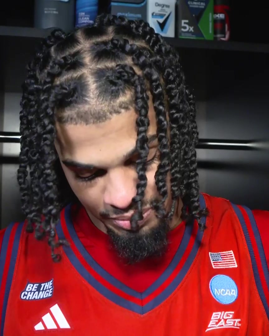 "I don't know what the future has planned for me, but I'll always remember this team and the run we made" Bryce Hopkins gets emotional talking about the run St. John's made and the end of their season: