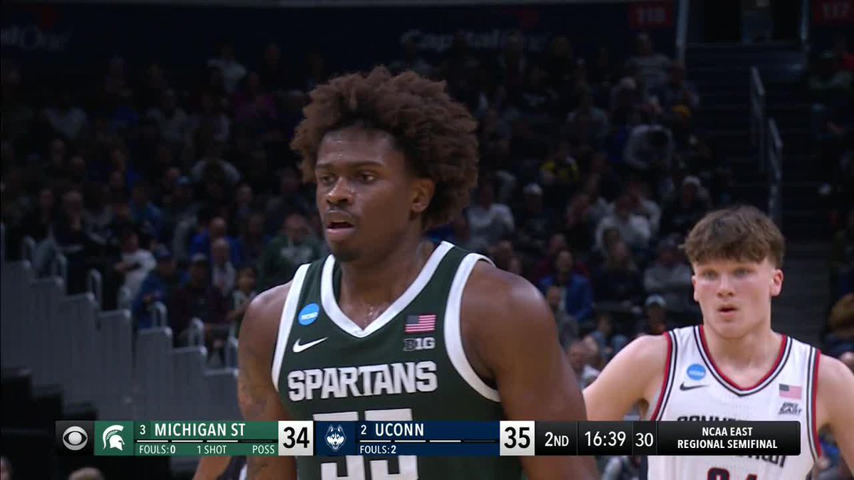 Coen Carr brings the Spartans closer 👀 #MarchMadness Michigan State Men's Basketball