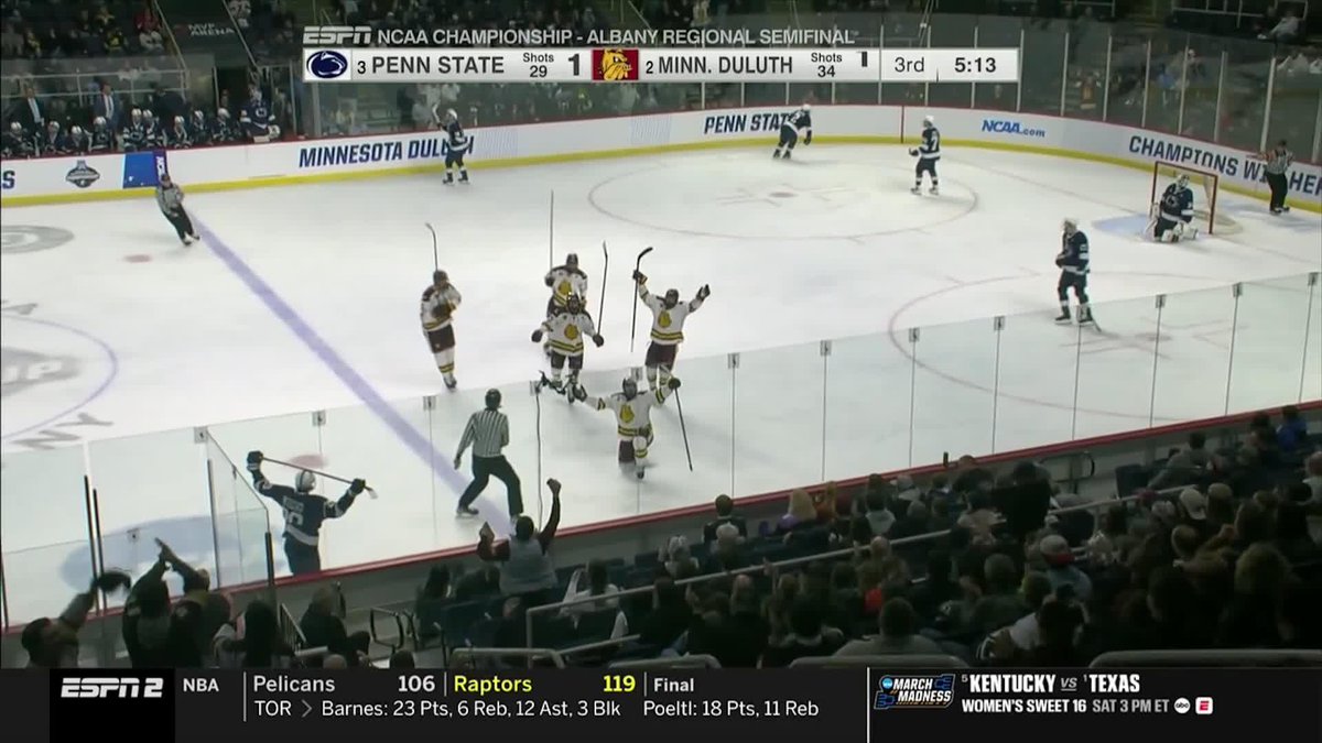 HUNTER ANDERSON DELIVERS THE GO AHEAD GOAL