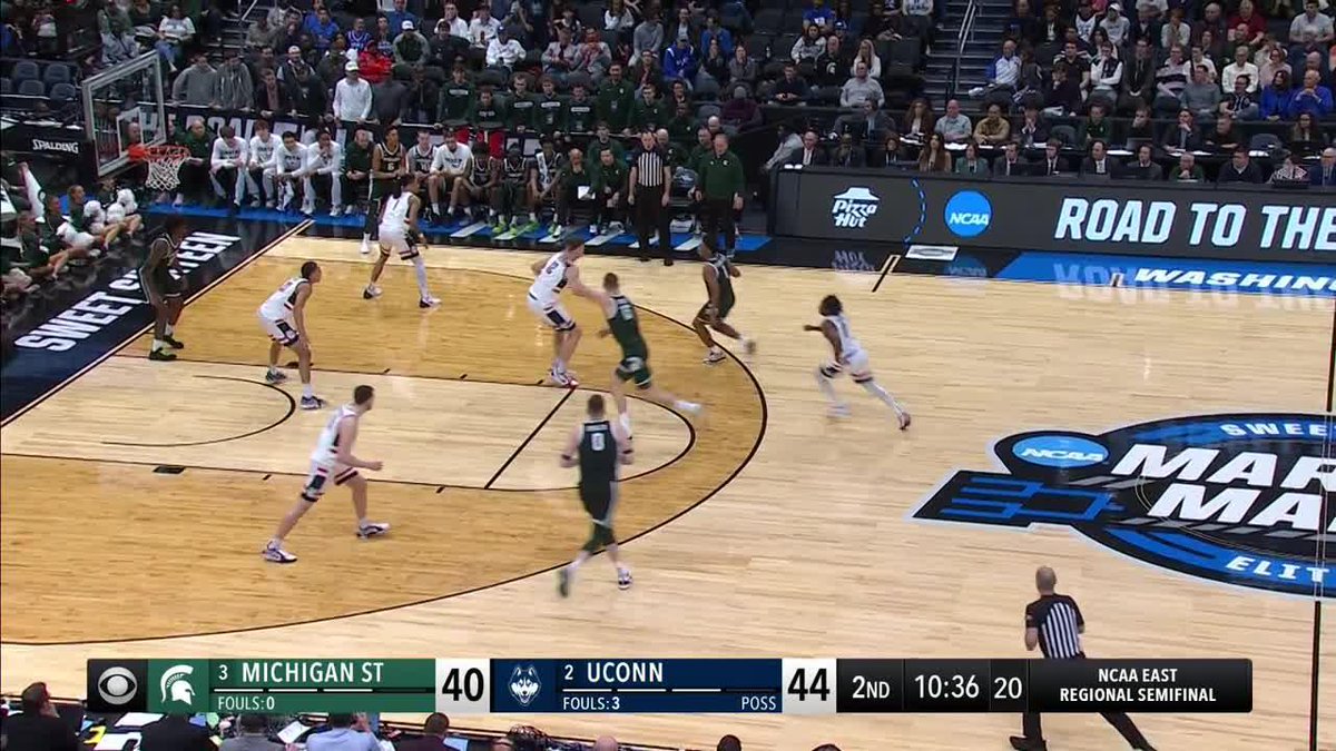 Coen Carr keeps fighting 💪 #MarchMadness Michigan State Men's Basketball