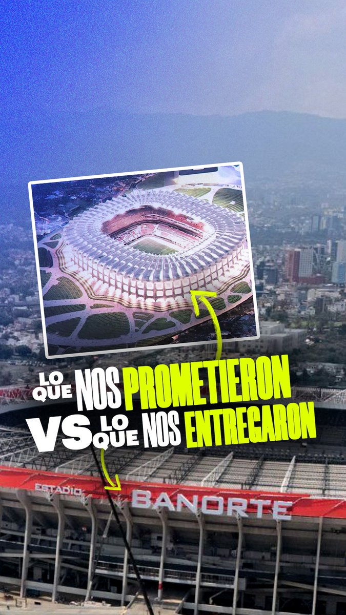 🏟️ La remodelación del Estadio Azteca se quedó lejos del megaproyecto original: De hotel y centro comercial, pasó a un estadio funcional, seguro y con nuevas butacas, cumpliendo los estándares de la FIFA para el Mundial 2026