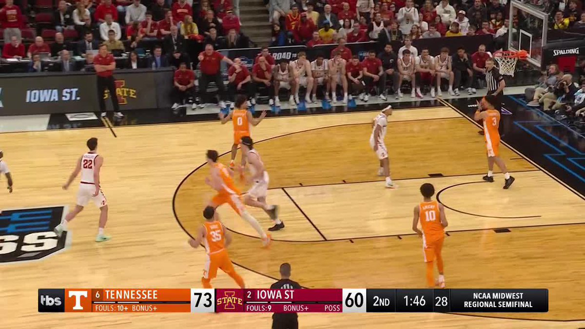 Tennessee is heading to the Elite 8 for the third consecutive year! They have taken down the 2-seed Cyclones @Vol_Hoop