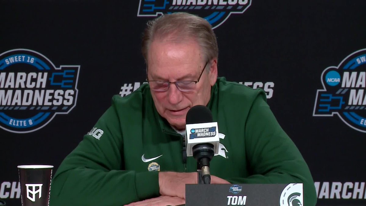 "Trying to win a National Championship. Plain and simple." Tom Izzo on where he sees himself in 5 years. #MarchMadness Michigan State Men's Basketball