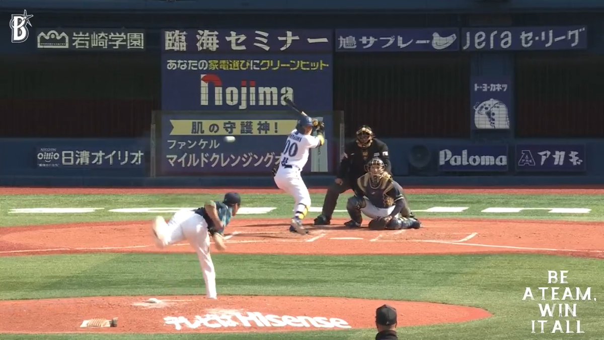二死1.3塁のチャンスで #林琢真 選手がライト線へタイムリーヒットを放ちベイスターズがすぐさま同点🌟 スタメン起用に応える活躍をみせる🎉 2回裏 DB 1 - 1 S #baystars