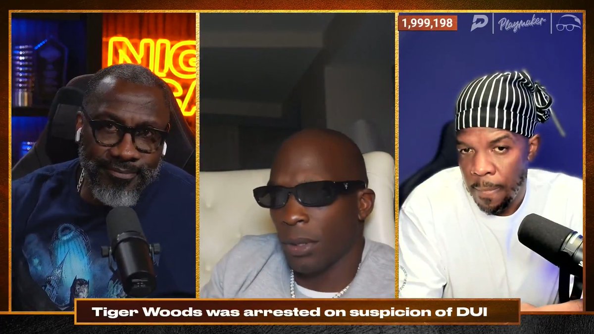 Tiger Woods was involved in a rollover crash and was arrested on suspicion of DUI . He's very lucky as this could've ended in a different way shannon sharpe | @Ochocinco | isojoe | #Nightcap