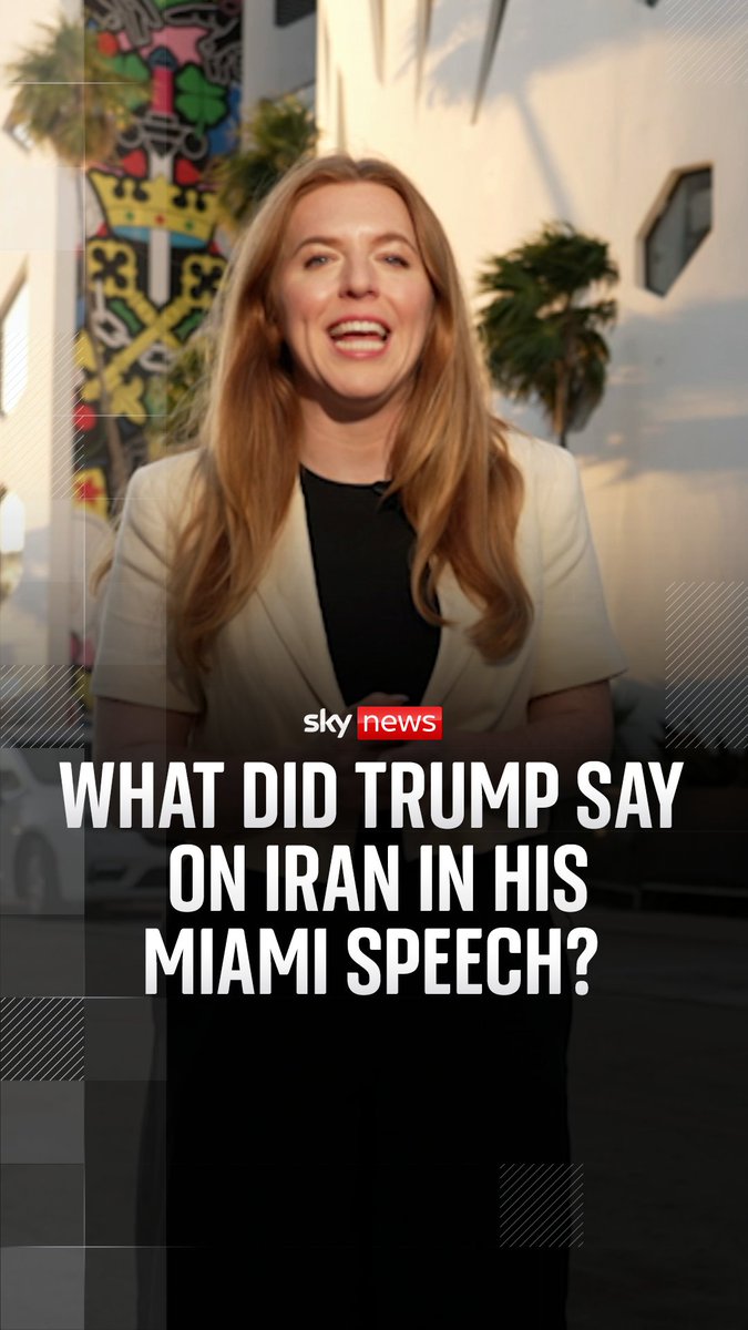 The U.S. president made a speech and took questions at an event in Miami and, unsurprisingly, the Iran war featured prominently. What did Donald Trump say on Iran in his Miami speech? Sky's Martha Kelner reports Live updates: