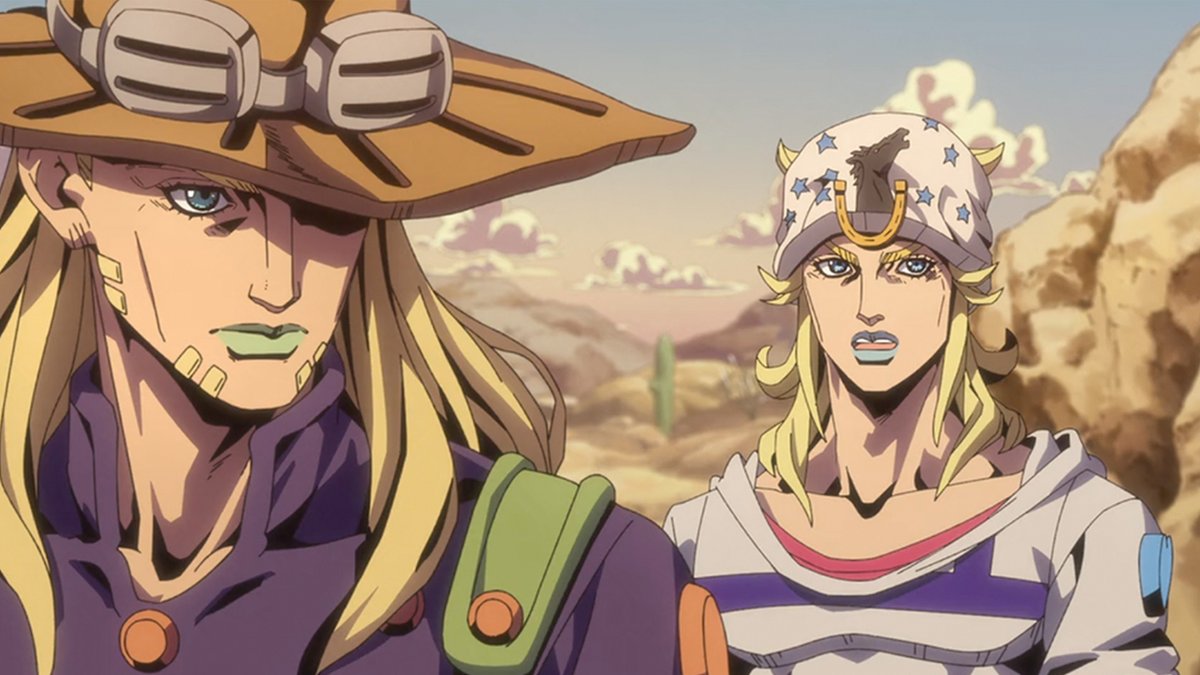 Homens fortes andando a cavalo e fazendo poses gulosas ainda esse ano. STEEL BALL RUN Jojo's Bizarre Adventure volta em 2026, ok? 🐎🐎🐎