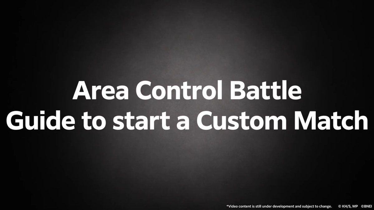 Area Control Battles Now Available in Custom Match! Enjoy battles with your friends! Follow these steps to set up a custom match: 1. Create a room 2. Divide players into teams 3. Start the battle — And there’s more! An Area Control Battle exclusive stage has also been added!