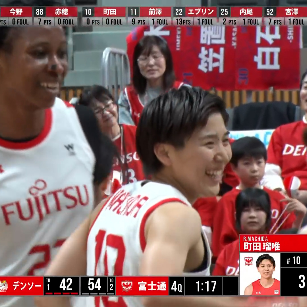 司令塔 #町田瑠唯 ここに降臨👑 圧巻12アシストで完全支配🪄 トドメの3Pシュートも🥳 #デンソー🆚#富士通 🏆京王電鉄 presents #Wリーグプレーオフ 2025-26🏀 セミファイナル｜GAME1 視聴は👇 #バスケットLIVE 配信中📡 #みようよWリーグ W LEAGUE（Wリーグ） 富士通レッドウェーブ