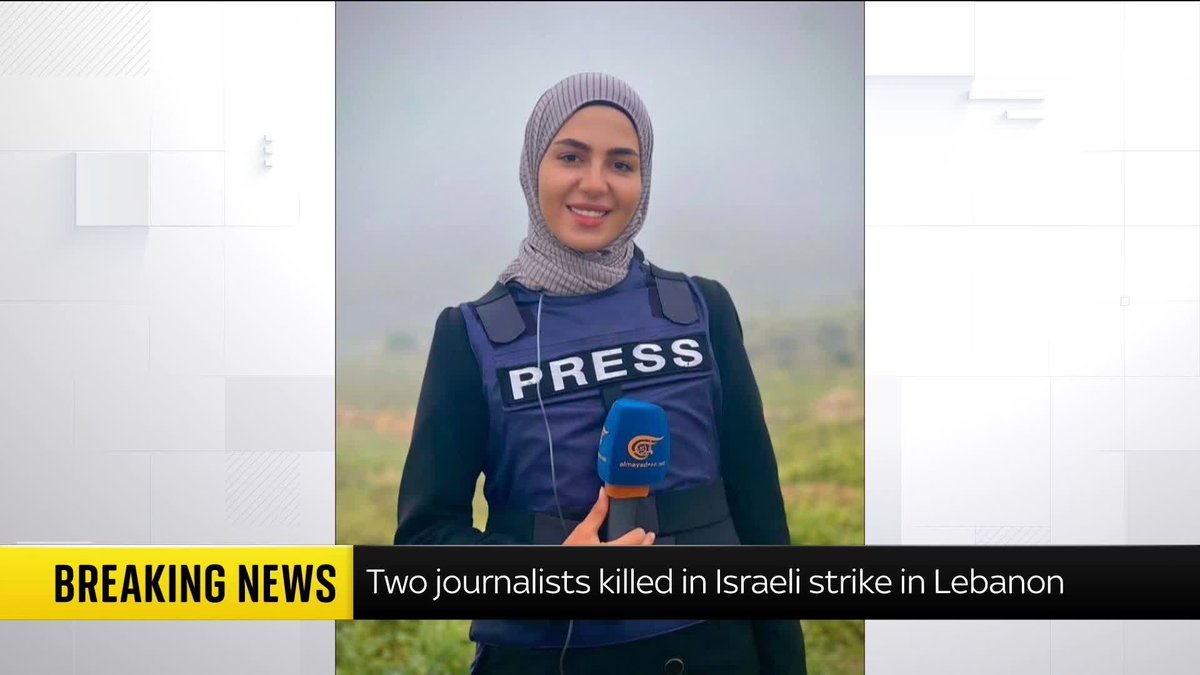 BREAKING: Three people have been killed, including two journalists, after an Israeli strike on a media car in southern Lebanon. The Israeli military have said those killed worked for Hezbollah affiliated channels. Live updates: