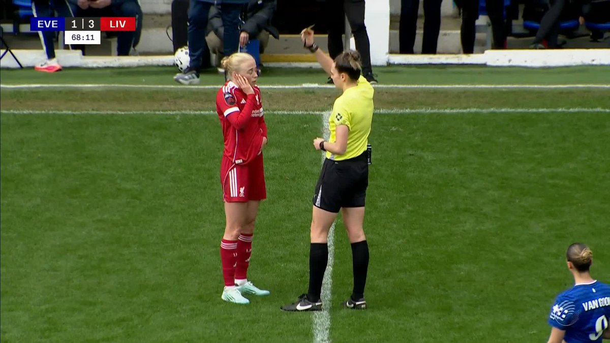 Grace Fisk has been SENT OFF for Liverpool! 🟥