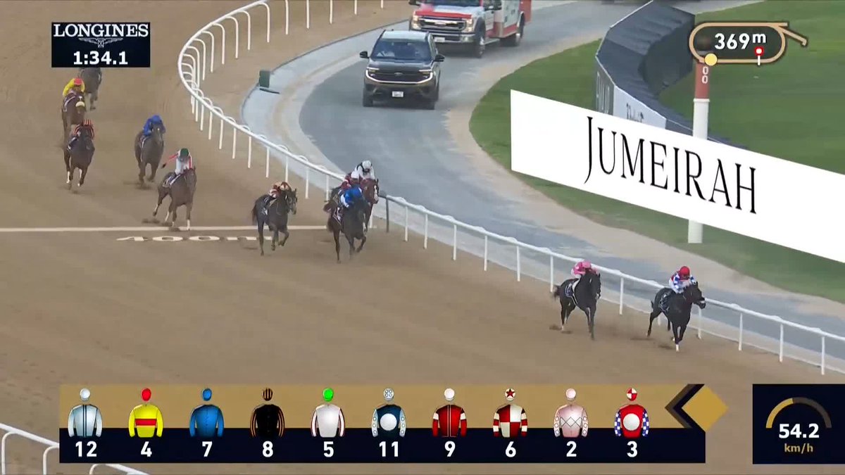 Another UAE Derby winner for 🇯🇵! 𝐖𝐨𝐧𝐝𝐞𝐫 𝐃𝐞𝐚𝐧 takes control of the UAE Derby, sponsored by Jumeirah ワールドデー | ドバイワールドカップナイト #DWC26 🏆