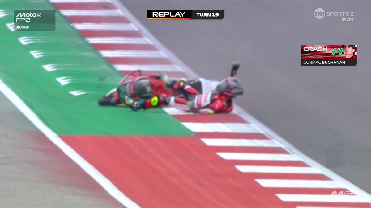 Red Flag ๐ฉ Hoping the Buchanan is ok to continue after this huge highside โค๏ธโ๐ฉน #MotoGP | #USGP | Live on TNT Sports and HBO Max