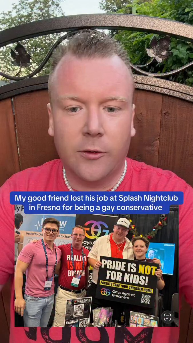 We get a lot of hate for standing up against the indoctrination and sexualization of children under the guise of the alphabet mafia. We get death threats and our livelihood is threatened constantly. @the_mvtsu isn’t even a member of Gays Against Groomers. All he did was take a picture with our org because he knew that children shouldn’t be at pride. Splash Fresno decided that sexualizing children is okay and fired him for standing up against it. It’s time to send Splash a message: LEAVE THE KIDS ALONE! And if you are in the Fresno area, please reach out to @the_mvtsu and hook him up with a job! 🎥: Patriot Jake 🇺🇸