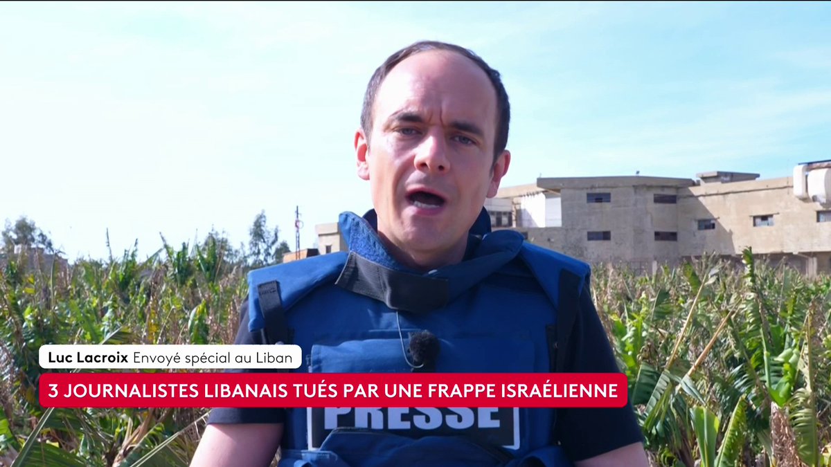 🔴 Trois journalistes libanais ont été tués samedi 28 mars par une frappe israélienne sur leur véhicule dans le sud du Liban. Ces journalistes travaillaient pour des chaînes proches du Hezbollah. L'armée israélienne revendique cette frappe. #canal16