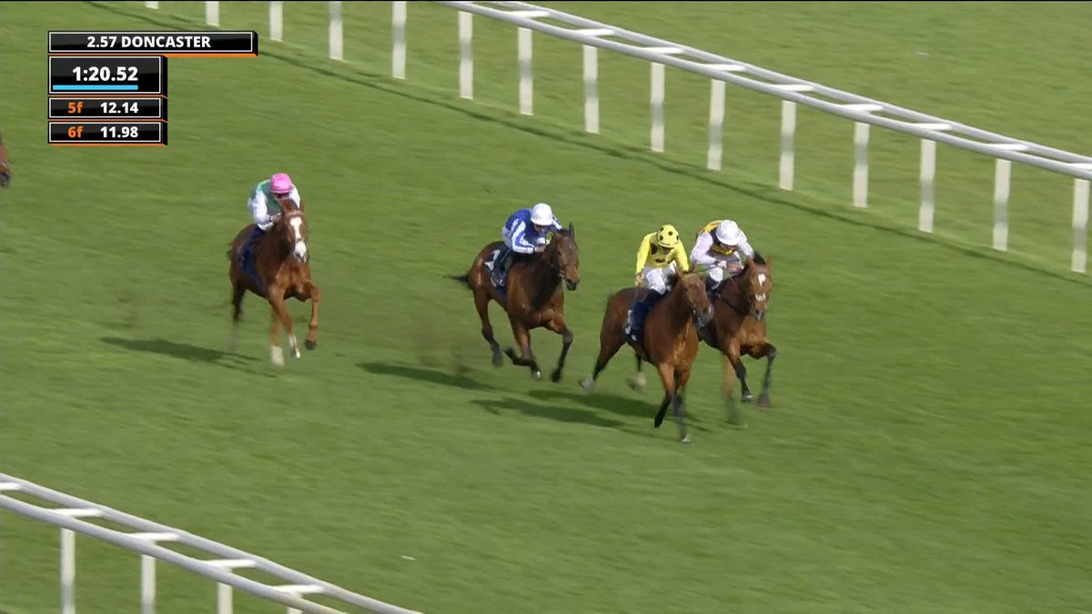 A smooth win in the Listed race! Group 1 winner Docklands makes light work of the William Hill Racing Doncaster Mile Stakes for Harry Eustace and Jamie Spencer.