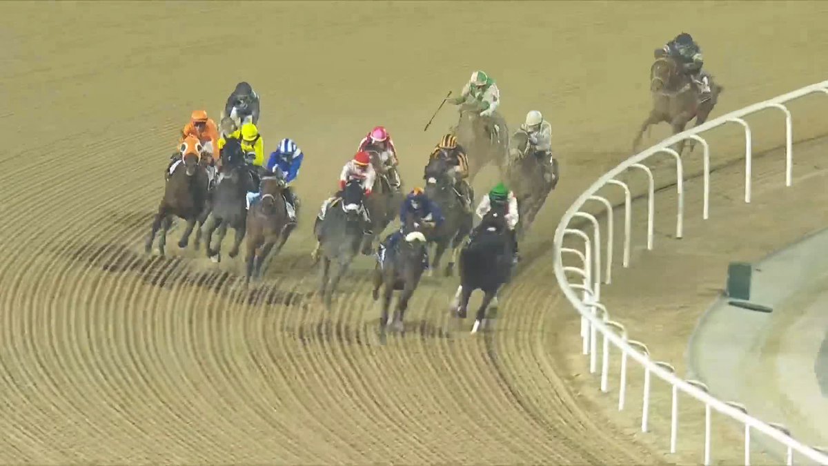 A MASSIVE #DWC26🏆 double for Connor Beasley and Ahmad bin Harmash ✌️ Hot on the hoofprints of Native Approach's Al Quoz triumph, 𝐃𝐀𝐑𝐊 𝐒𝐀𝐅𝐅𝐑𝐎𝐍 secures back-to-back victories in the Dubai Golden Shaheen, sponsored By Nakheel 🥇🥇