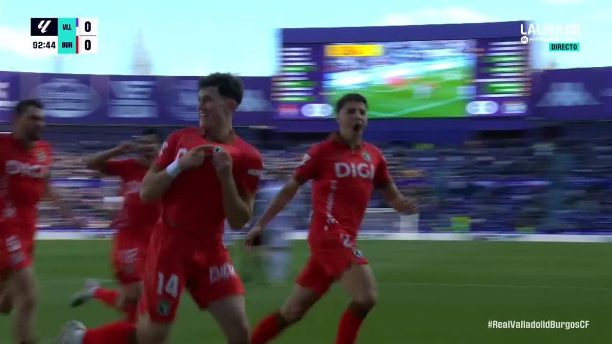 DE PENALTI EN EL 93' PARA GANAR EL DERBI, PARA AGARRARSE AL SUEÑO DE PRIMERA... Y PARA DEJAR AL REAL VALLADOLID AL BORDE DEL DESCENSO 🤯 David González y el gol de la victoria del Burgos Club de Fútbol en Pucela 💥 #LALIGAHYPERMOTION