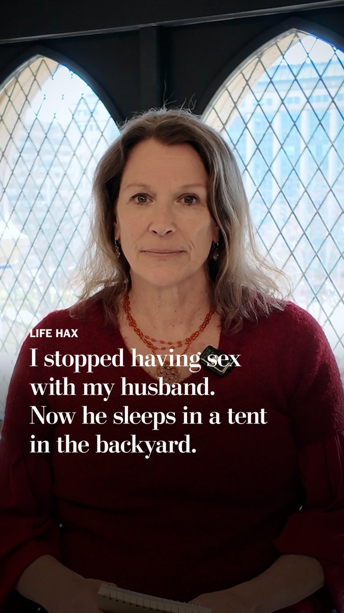 Her husband started sleeping in a tent in their backyard after his wife stopped having sex with him. She’s now worried about what the neighbors might think. Advice columnist Carolyn Hax weighs in.