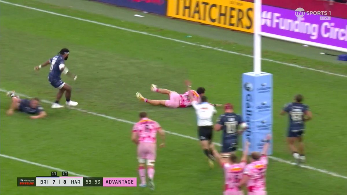 🇦🇷🏉 El try de Rodrigo Isgró en la buena victoria de Harlequins ante Bristol Bears en el Principality Stadium.