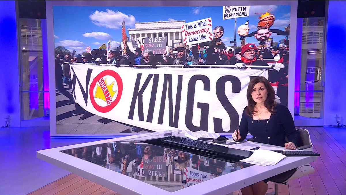 More than 3200 rallies have been planned across all 50 U.S. states, protesting against the Trump administration. NBC correspondent Steven Romo reports from a rally in New York. 📺 Sky 501, Virgin 602, Freeview 233 and YouTube