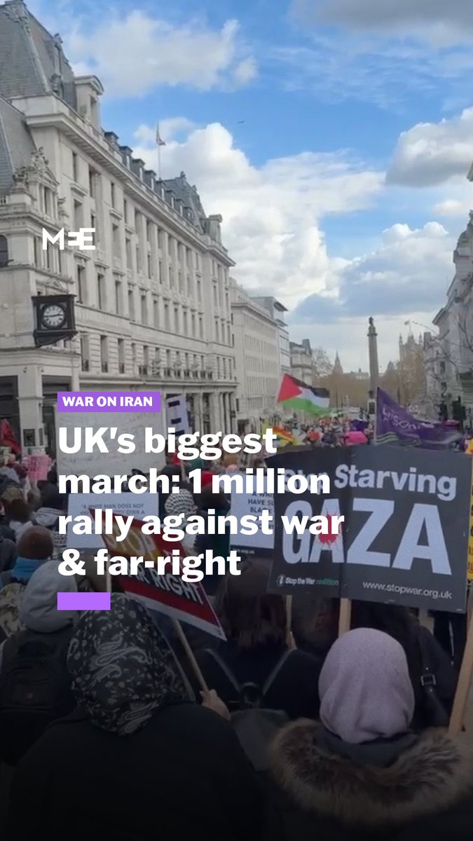 Over one million people have flooded central London today for the biggest combined pro-Palestine and anti-far-right protest in British history.