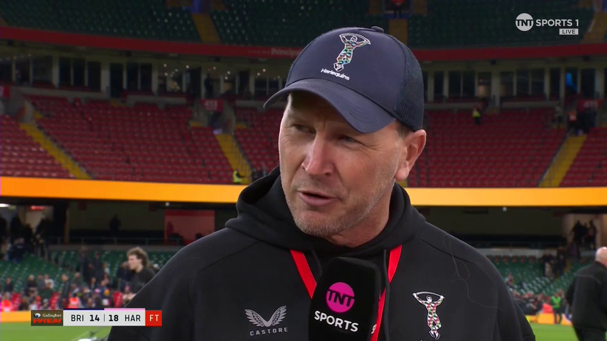 "I'm proud and happy for the boys." ๐ฃ๏ธ Harlequins ๐ head coach Jason Gilmore hails a "gritty" victory over Bristol Bears at the Principality Stadium. ๐บ Stream TNT Sports with HBO Max