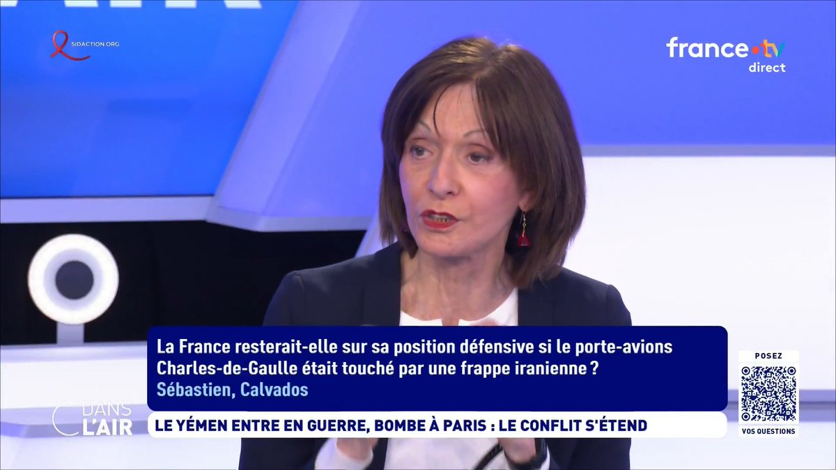 "La grosse erreur serait de réagir face à une attaque sur un navire français. C’est ce que cherchent les Iraniens". Patricia Allémonière et Alex Schwartzbrod, dans #cdanslair