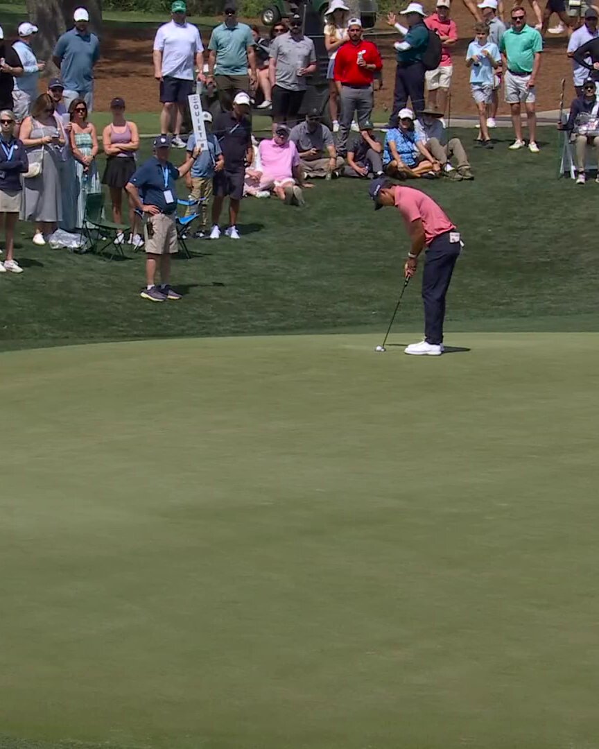 Karl Vilips just had a birdie putt and ended up making a triple bogey. Absolutely DIABOLICAL hole location at the Houston Open today.