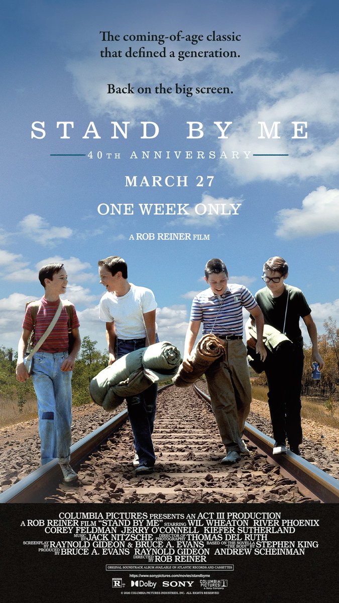 The last real taste of innocence. The first real taste of life. #StandByMe is back on the big screen for its 40th anniversary. Now Playing in AMC Theatres for one week only - get tickets now!