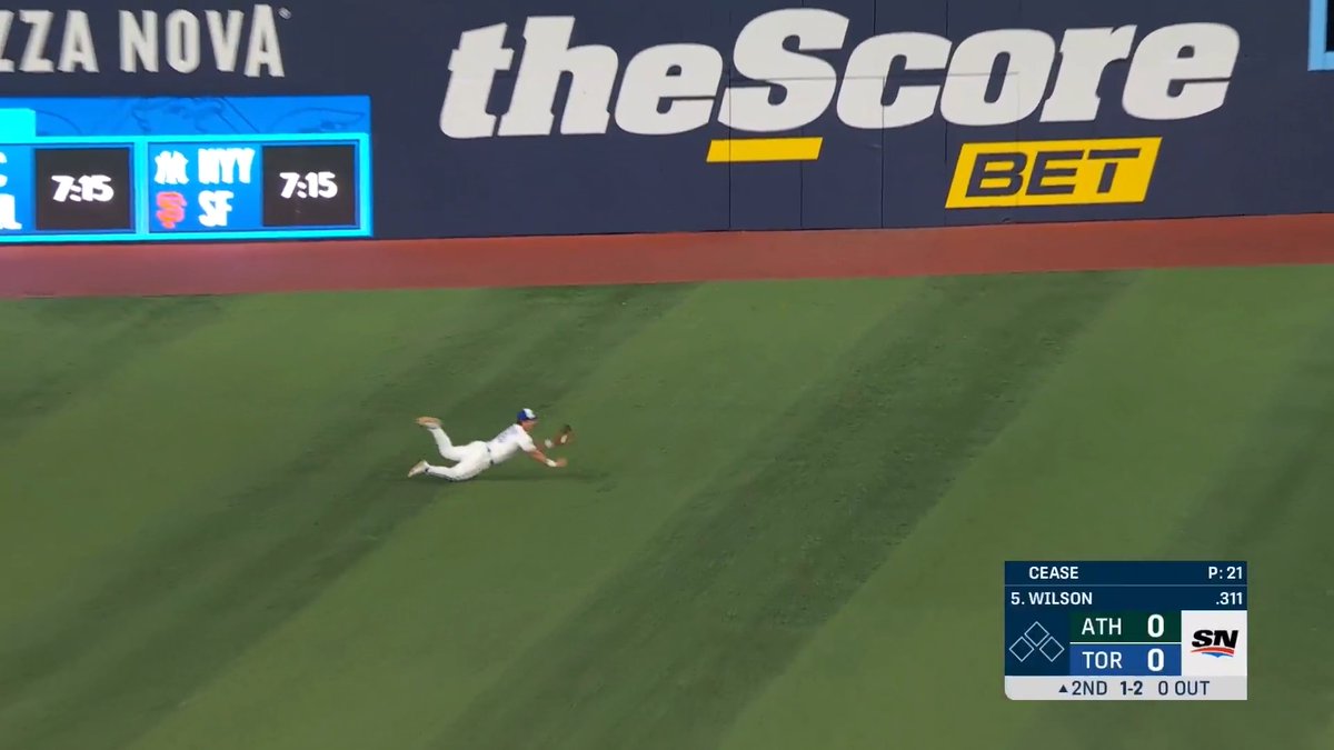 Davis Schneider goes full Superman on this play 😳