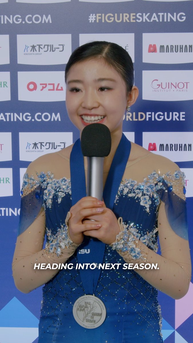 Turning frustration into fuel 🔥 Mone Chiba reflects on the journey since the Olympics, channeling the tough moments into a powerful result on the world stage ✨ Catch the full interview 🎥👇 #WorldFigure #FigureSkating