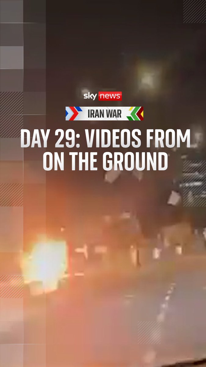 Three journalists have been killed in an Israeli airstrike in southern Lebanon. Yemen's Houthi rebels have confirmed they launched a missile at Israel, marking the first time the Iran-backed group has become involved in the conflict. Sky's John Sparks talks through what's been happening on the ground on Day 29 of the war in Iran. 🔗