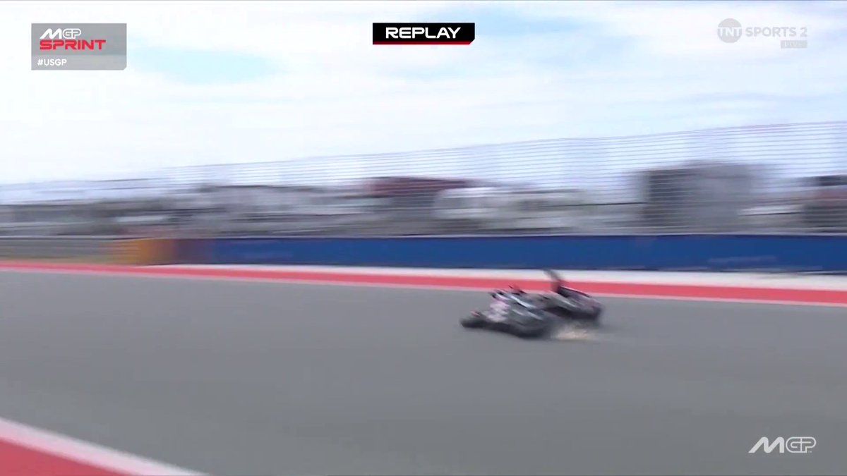 Jorge Martin, that is generational aura loss 😬 He crashes on the cool down lap doing a wheelie 🙈 #MotoGP | #USGP | Live on TNT Sports and HBO Max