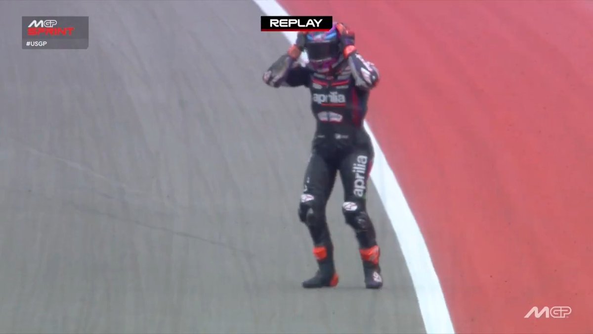 When you celebrate a little TOO hard 😅 #USGP 🇺🇸