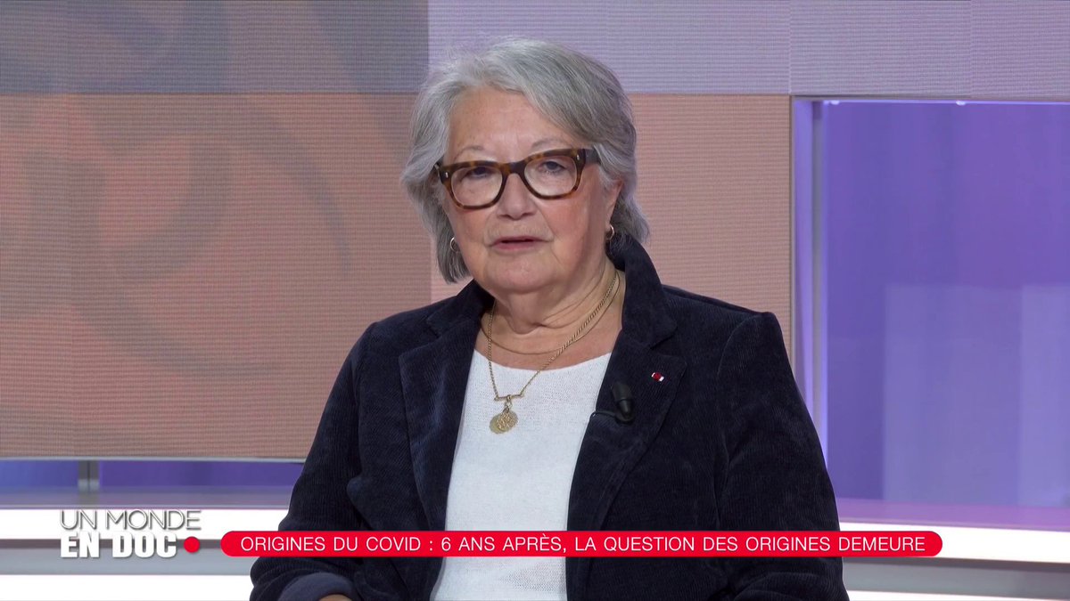 Origines du #Covid «Je pense que l’on ne saura jamais mais il y a des enjeux politiques énormes entre la Chine, qui a la vérité et les USA… On a un faisceau d’arguments important concernant un virus chimérique, mosaïque, construit en laboratoire» Christine Rouzioux #UMED Rebecca Fitoussi