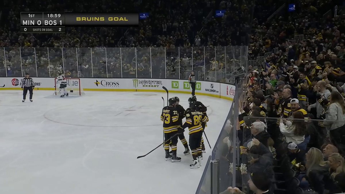 THE BRUINS SCORE 61 SECONDS IN! 🐻
