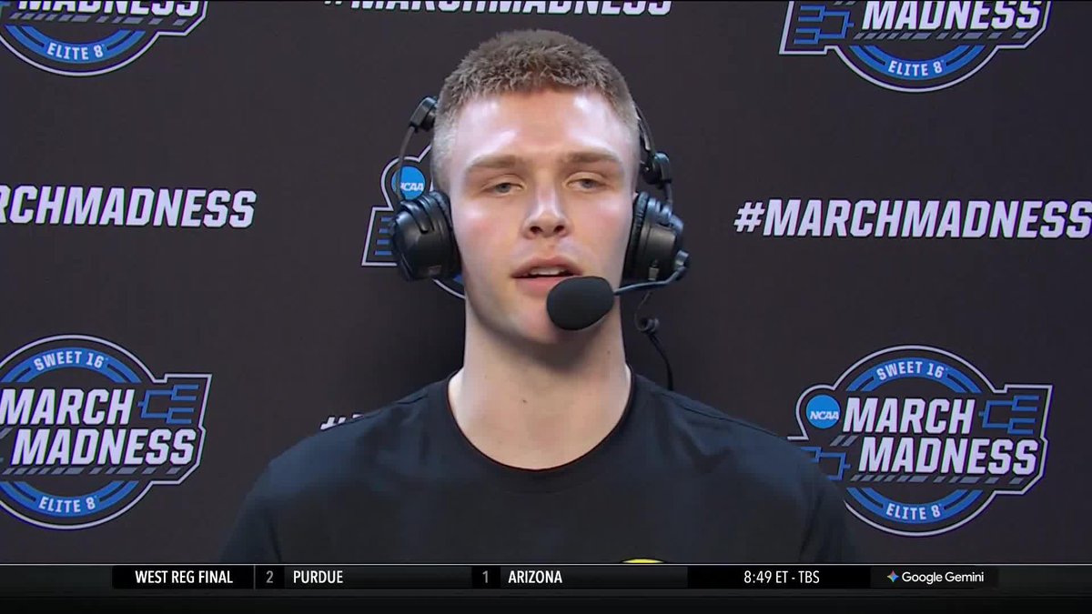 “I’ve got no excuses. I’m 22 years old… I think it’s pretty playing 40 minutes.” Bennett Stirtz on playing every minute of the NCAA tournament. 👏 #MarchMadness Iowa Men’s Basketball