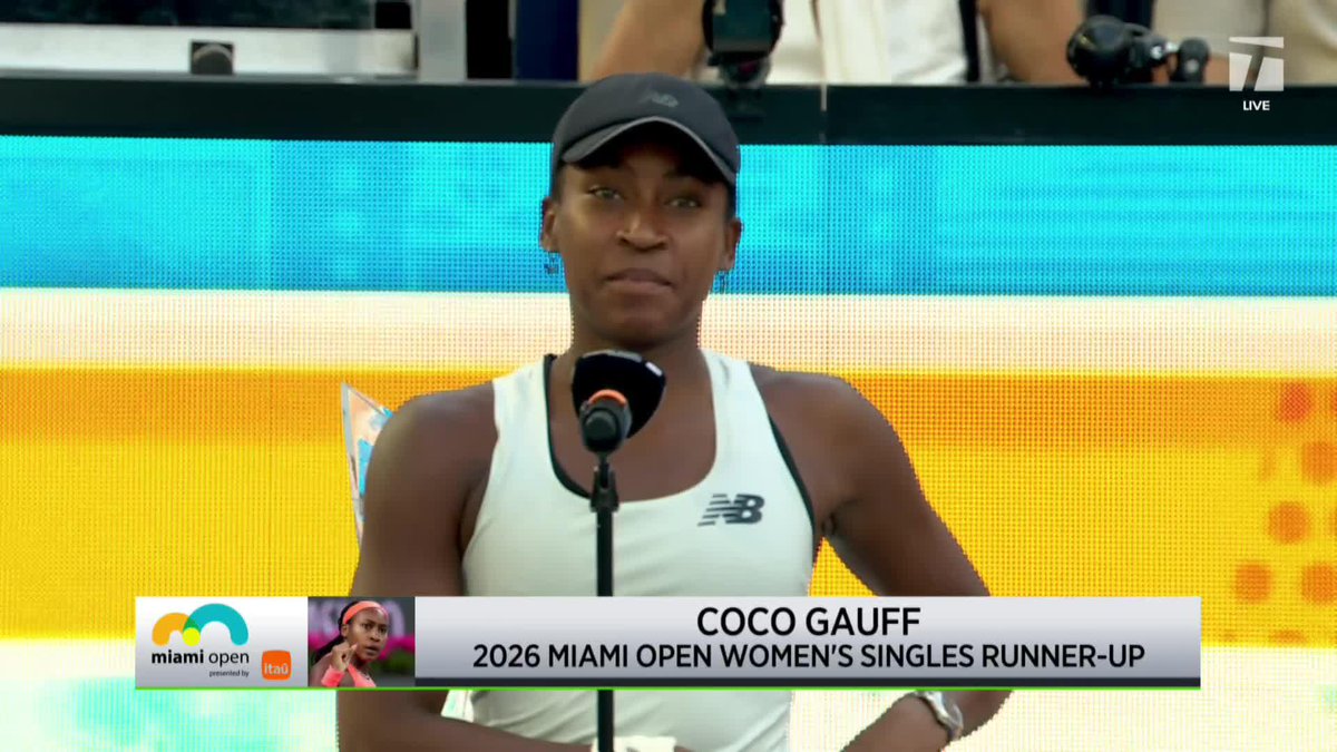 It’s been a great two weeks for Florida’s own Coco Gauff 👏 “I had a lot of joy this week.” 💕 #MiamiOpen