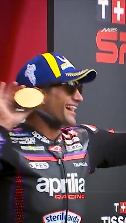 Tasting gold with Aprilia for the first time! 🥇 #USGP 🇺🇸
